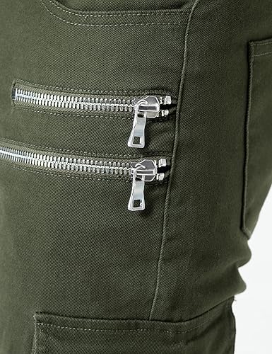 Miniatura 3 de CTBQiTom Pantalones de motociclismo, pantalones de motocross, jeans de motocicleta con rodilleras y almohadillas de armadura CE (negro, XS  28)