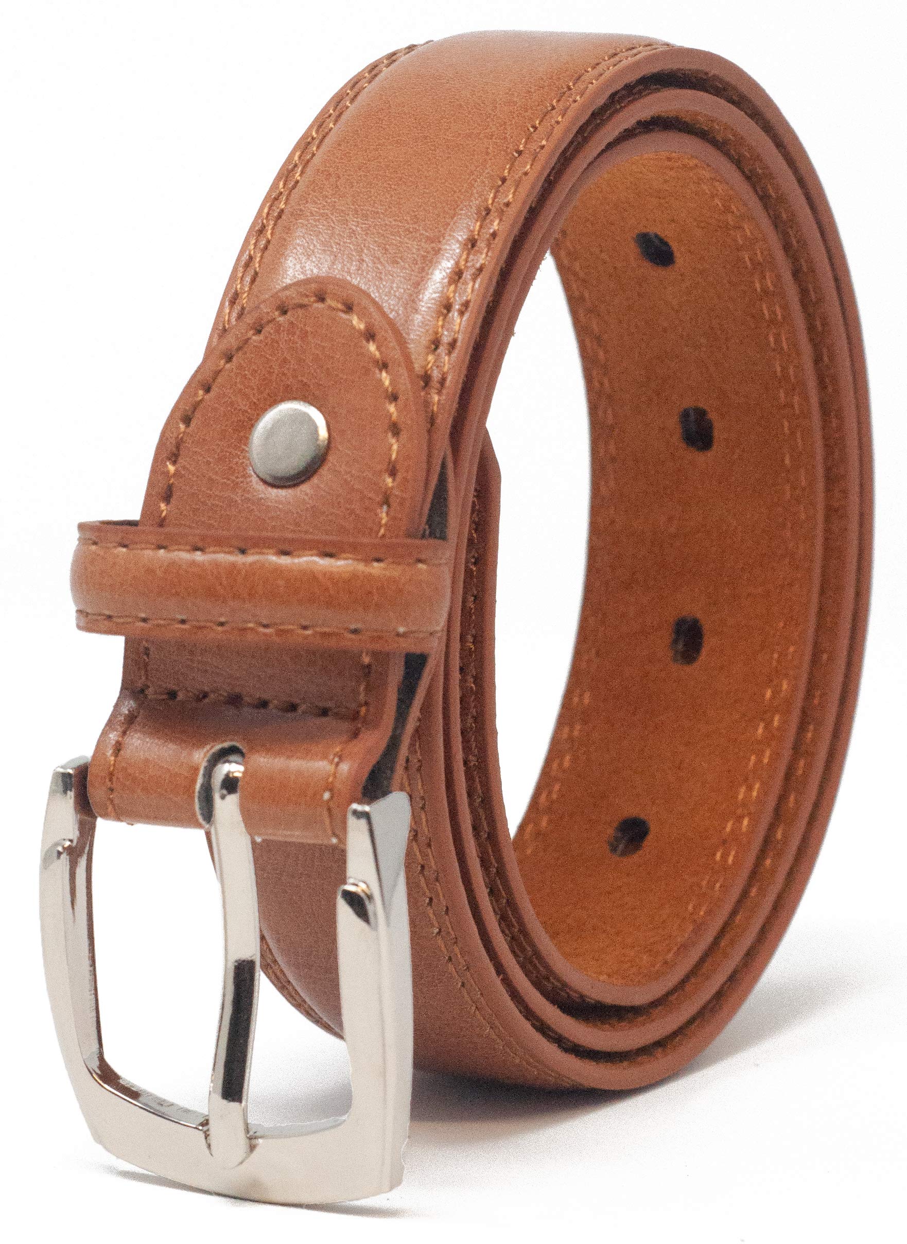 Ossi Leather Lined 28mm Childrens Belt - Tan Small (28" - 32" waist)