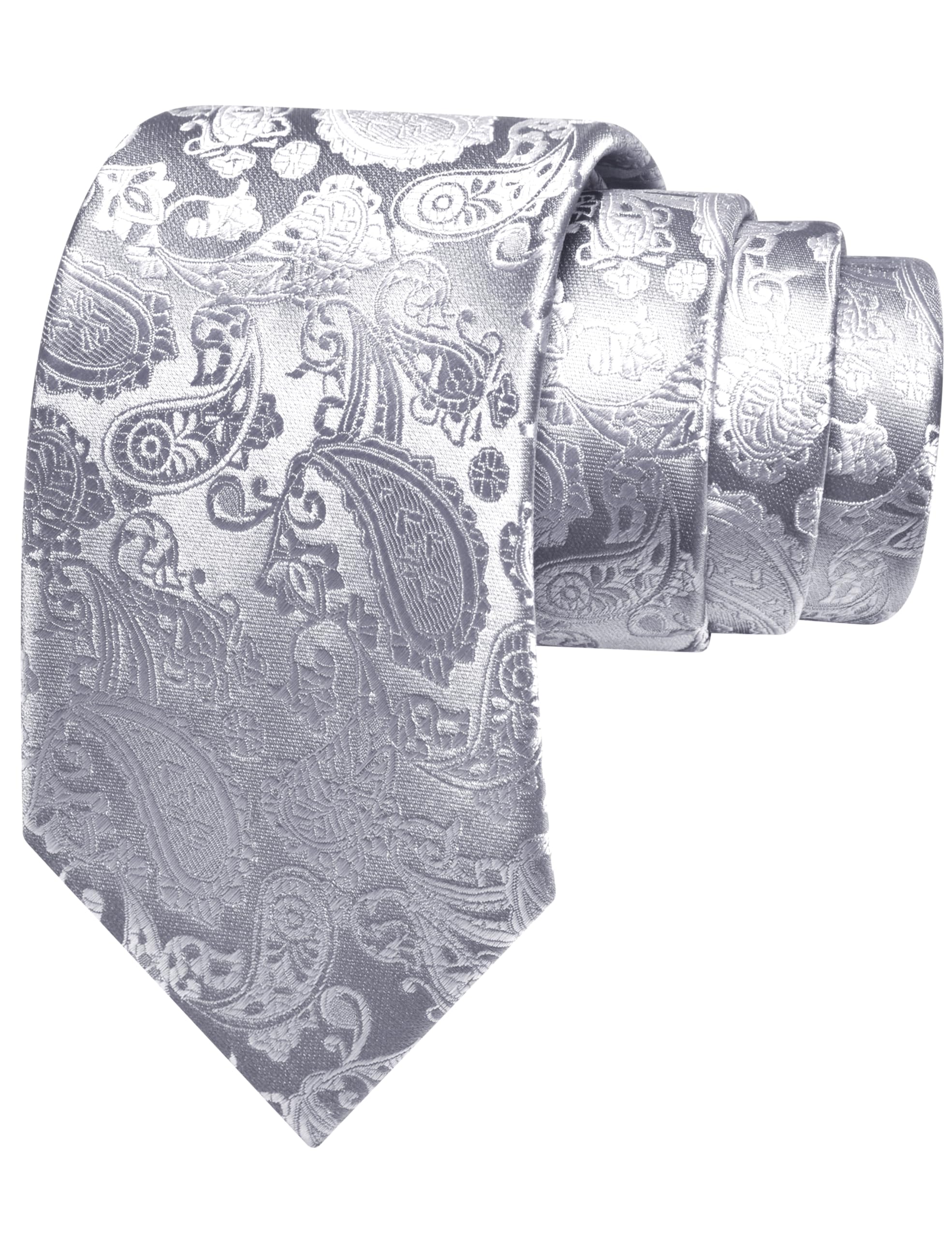 GUSLESON 3.15"(8cm) Fashion Paisley Ties Mens Woven Jacquard Necktie for Wedding