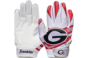 Kids Georgia Bulldogs Apparel: Franklin Sports Youth NCAA Football Receiver Gloves