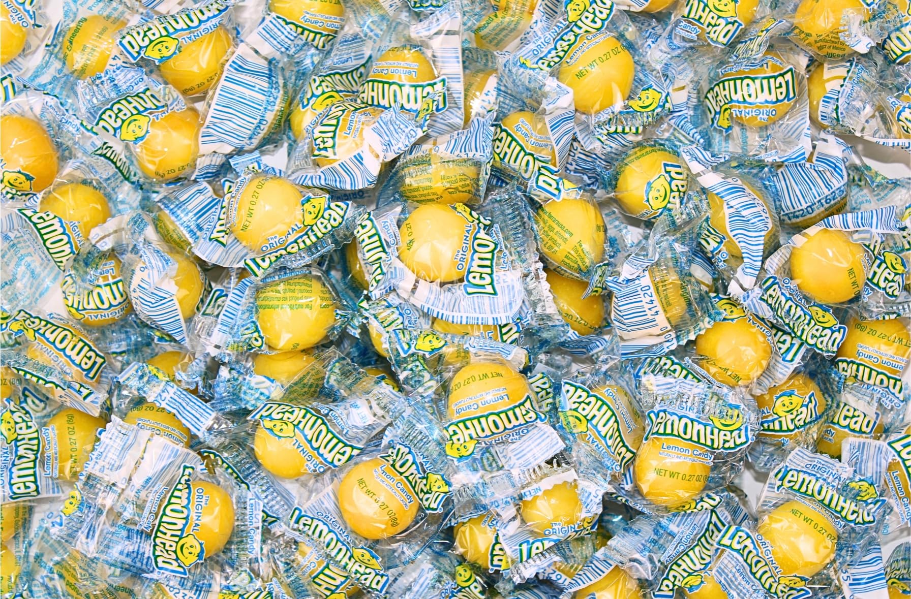 Lemon Candy - Lemonheads Candy Bulk - Hard Individually Wrapped Lemon Heads Bulk - Bright, Tart Yellow Candies (1 Pound)