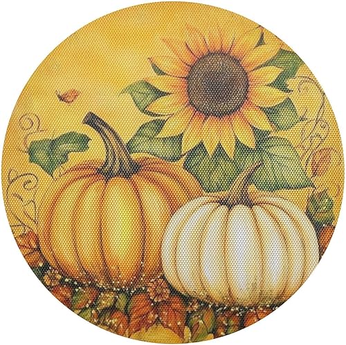 Miniatura 8 de Kcldeci Juego de 4 manteles individuales de Navidad para mesa de comedor, diseño de copos de nieve de Navidad, color azul, manteles individuales