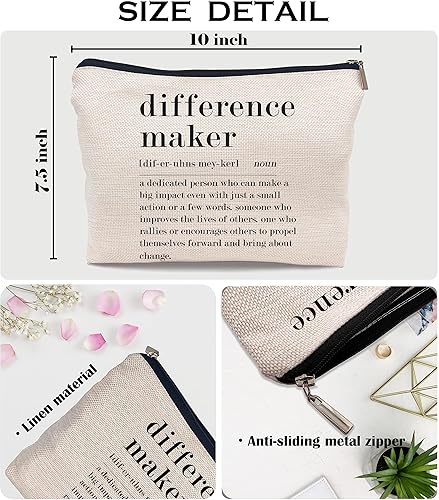 Miniatura 5 de Ayxvt Bolsa de maquillaje cosmética para regalos Difference Maker, Diferencia maker005