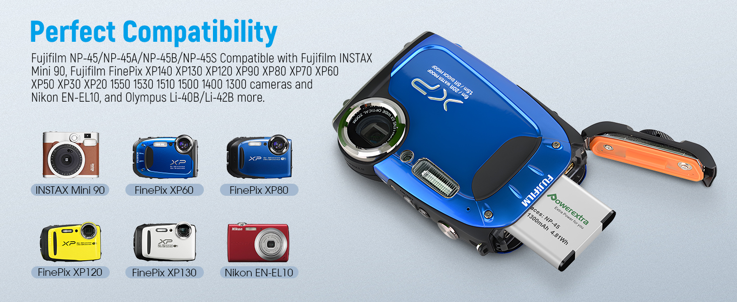Amazon.com: NP-45 NP-45A/B/S Battery & Dual Charger for Fujifilm