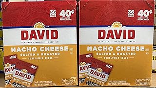 David SunFlower Seeds Nacho Cheese ( 2 Box Deal ) 30cents 36ct/.8-oz Bags 72 Bags ( from Candy World)