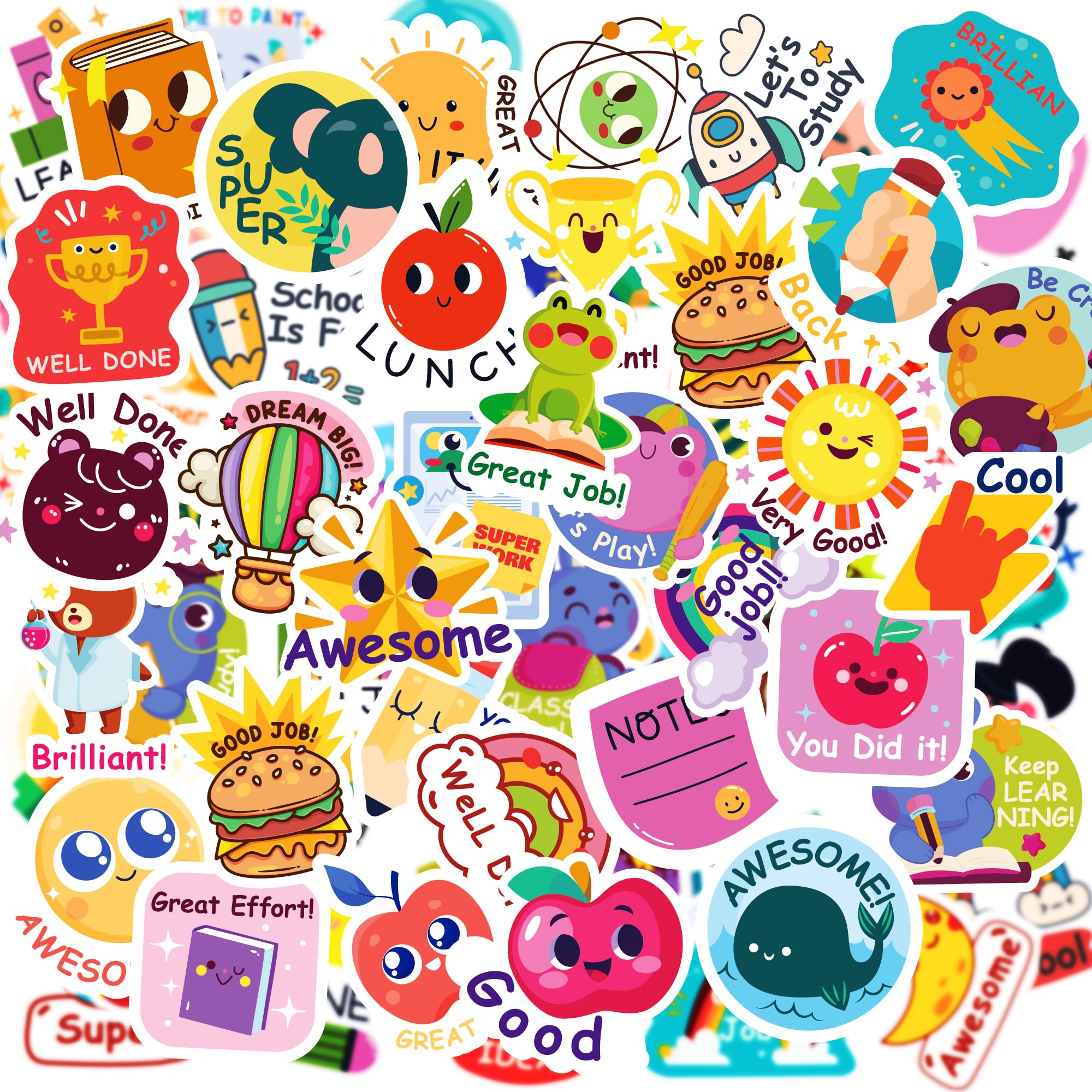OHOME Back to School Supplies | 480 PCS Vinyl Teacher Reward Motivational Stickers for Kids - Teacher Must Haves Supplies Stuff Essentials Games Toys