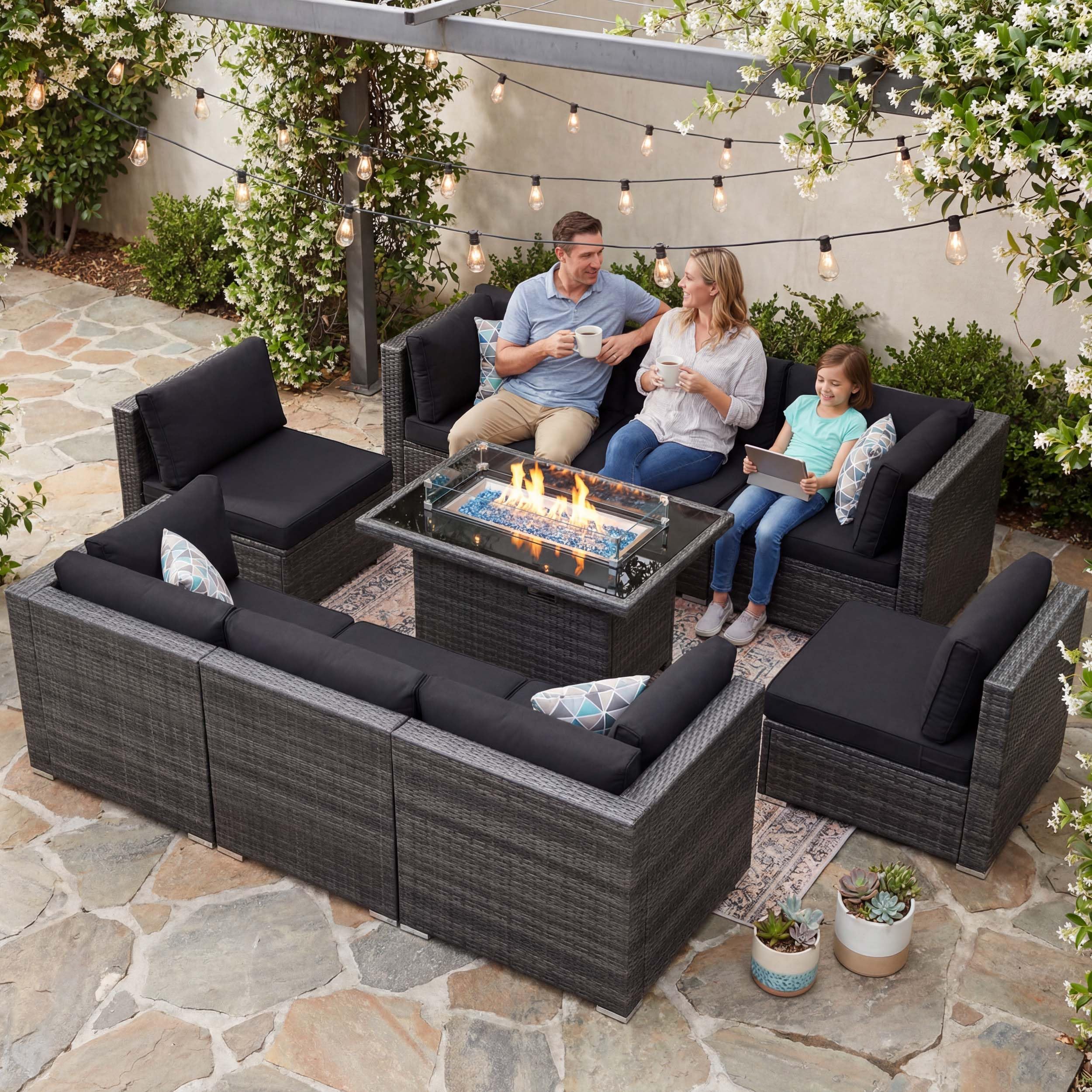 Amazon.com: NICESOUL 9 Piece Outdoor Patio Sectional Furniture Set