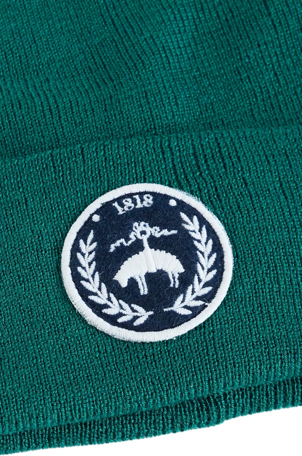 Brooks Brothers Men’s Double-Layer Merino Blend Knit Beanie with Logo Patch - Image 2