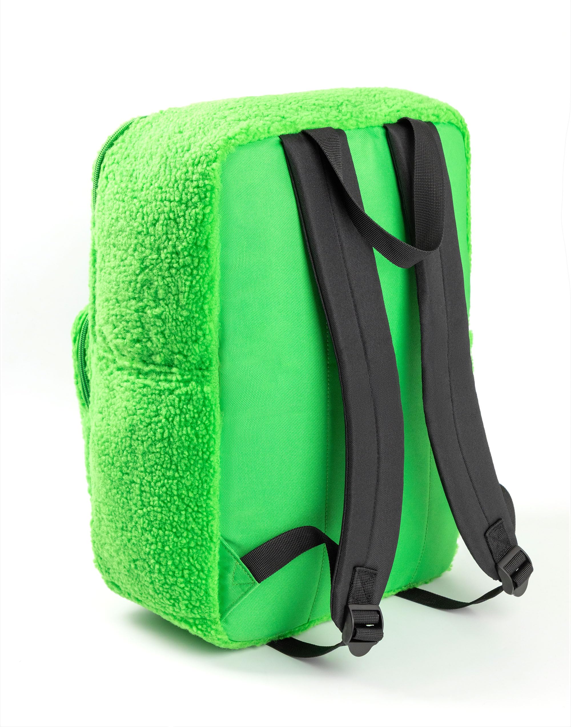 Minecraft Mochila Creeper unisex para niños, color verde | Material esponjoso con cierre de cremallera | Ideal para la vuelta al cole y para llevar libros | Merchandising