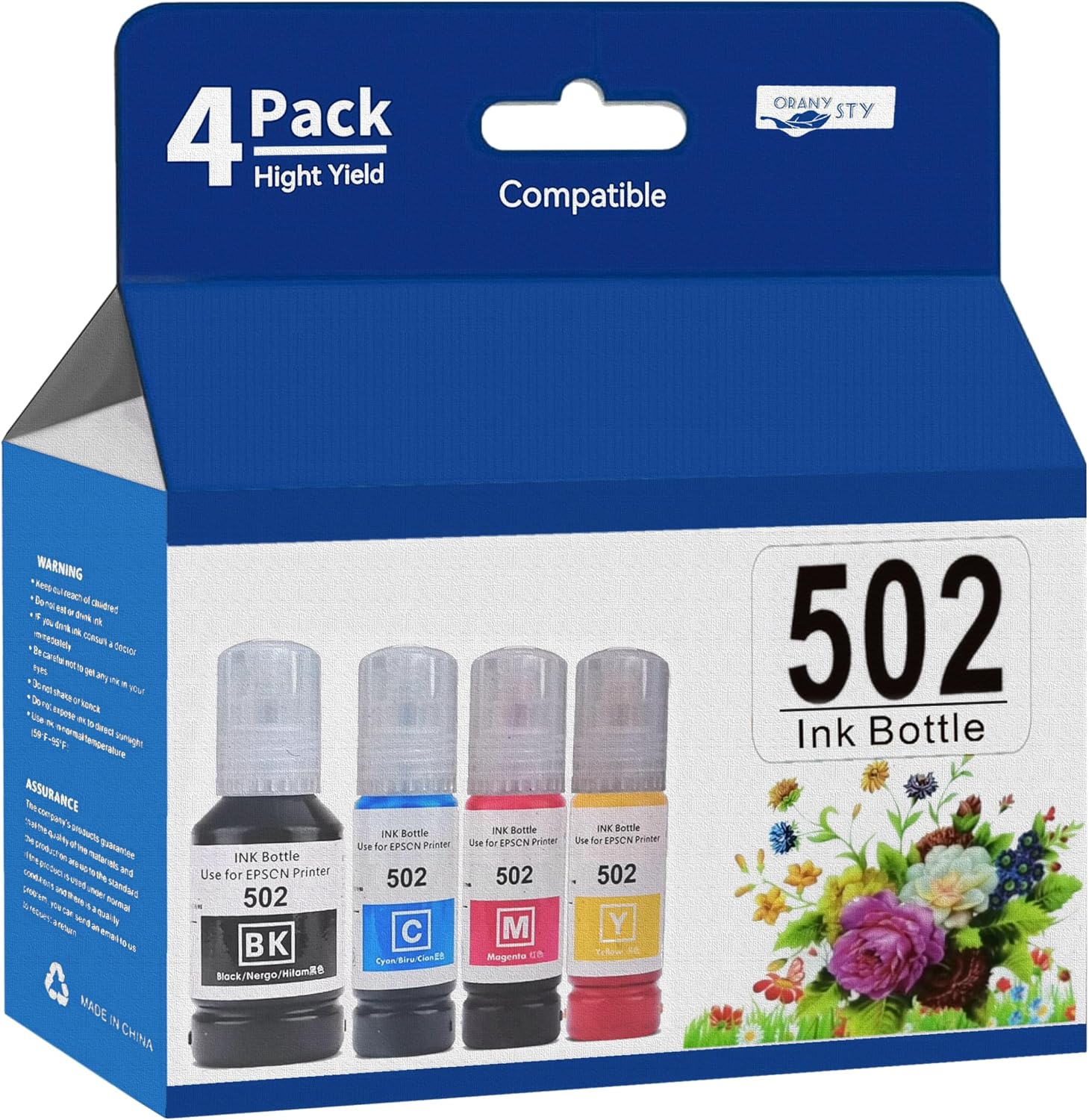 oranysty 502 Ink Refill Bottles Compatible Replacement for
