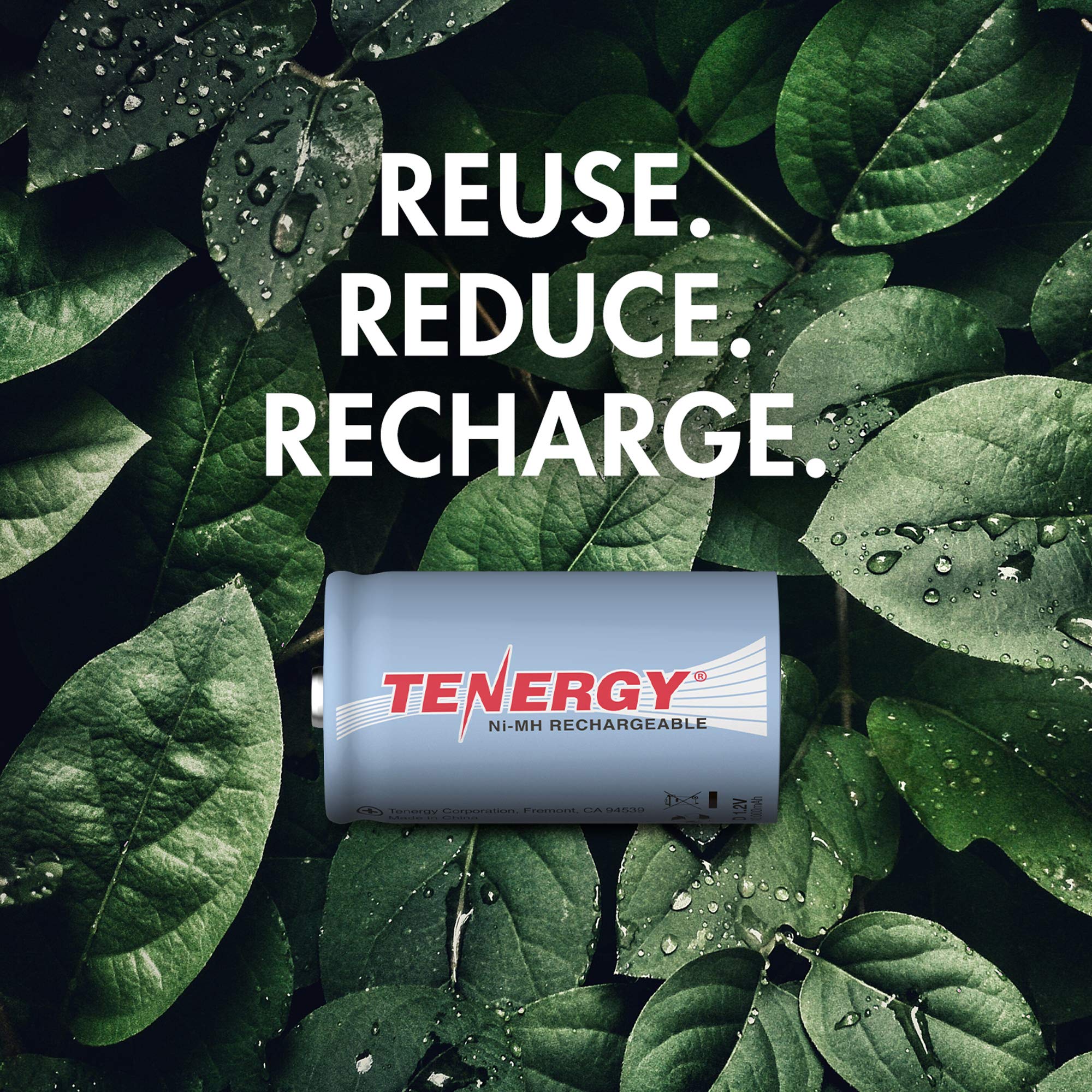 Tenergy High Capacity NiMH Rechargeable Battery Package: 4 C 5000 mAh + 4 D 10000 mAh