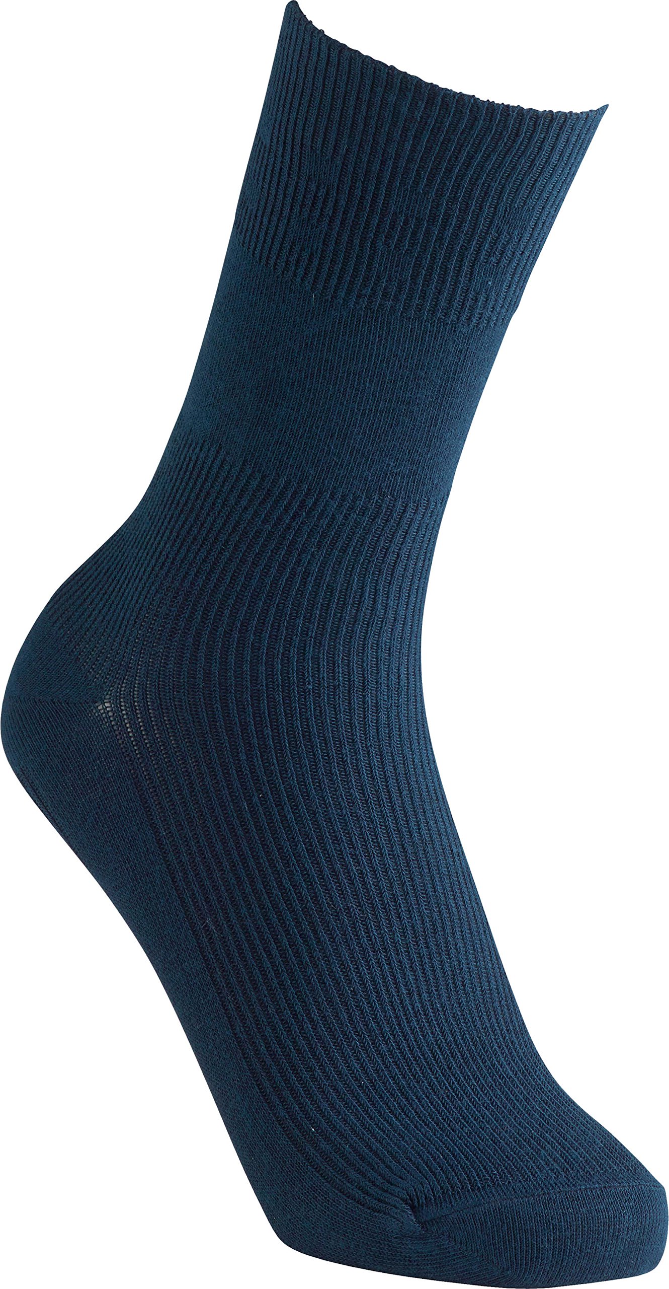 Cosyfeet Extra Roomy Cotton‑Rich Softhold® Seam‑Free Socks - Navy - S