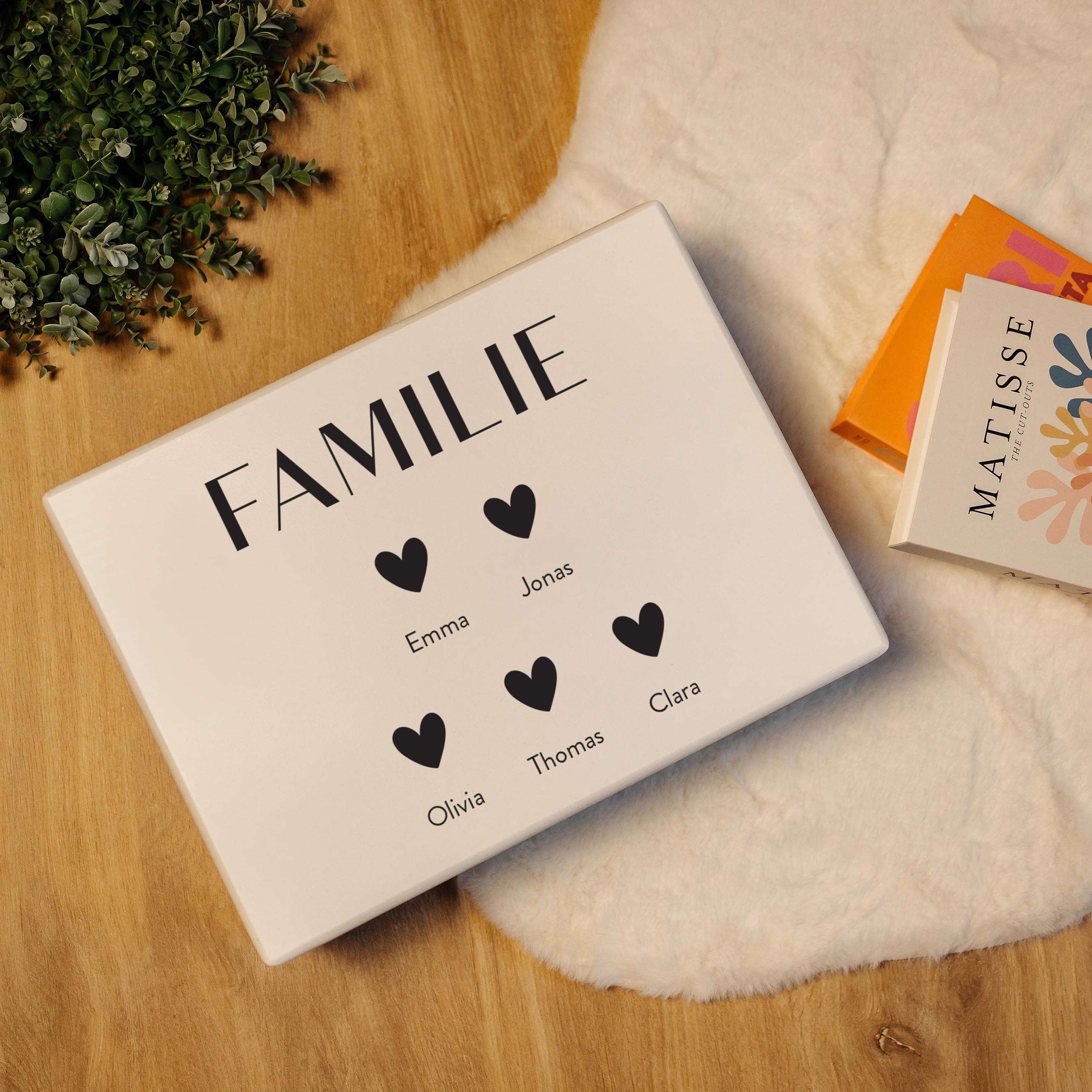 Creative Deco Familie Personalisierte Geschenke mit Namen Holzkiste | Dein Eigener Beliebiger Personalisierter Text Individuelles Geschenk | Geschenkkiste Geschenkbox | Für Frauen, Männer, Kinder