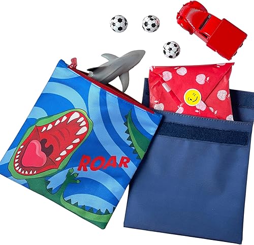 Miniatura 1 de Yumbox Bolsa de sándwich de amplia apertura, interior aislado, tela reutilizable, lavable, segura para alimentos, sin BPA, 8 x 7.5 pulgadas (paquete