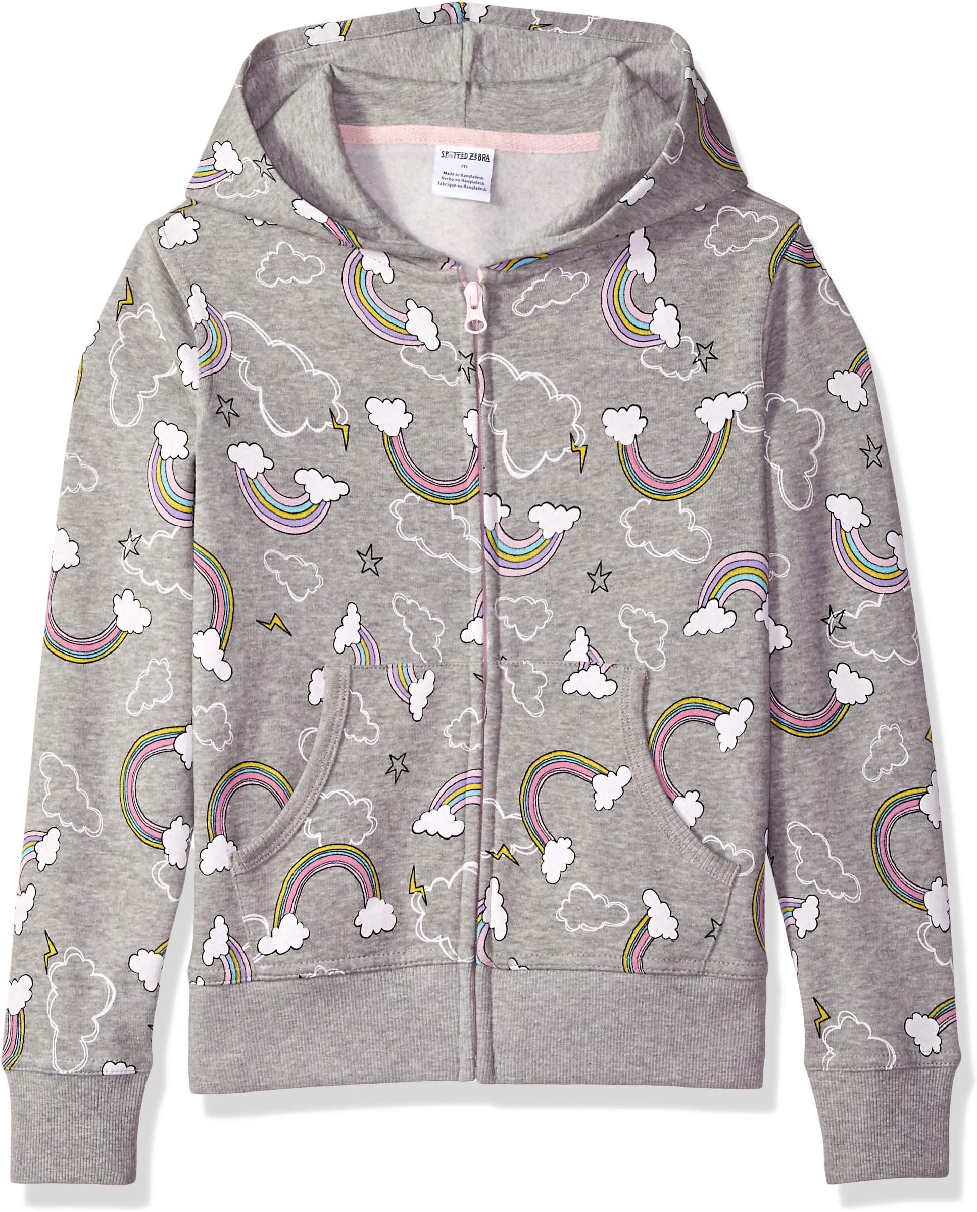 Amazon EssentialsGirls and Toddlers' Fleece Zip-Up Hoodie Sweatshirts (Previously Spotted Zebra)