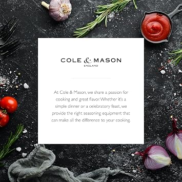 Cole & Mason Oslo Precision Salt & Pepper Grinder Set - Refillable Spice Mills - Salt Mill with Diamond Cut Ceramic Mechanism - Pepper Grinder with Carbon Steel Mechanism
