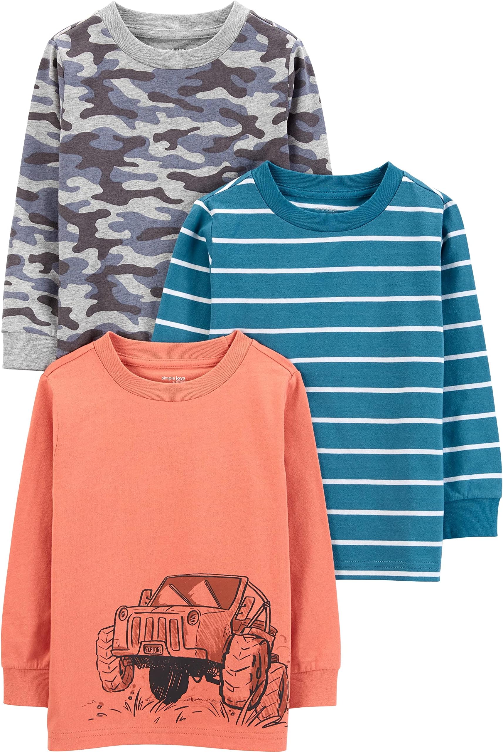 Simple Joys by Carter's Boys 3-Pack Long Sleeve Shirts