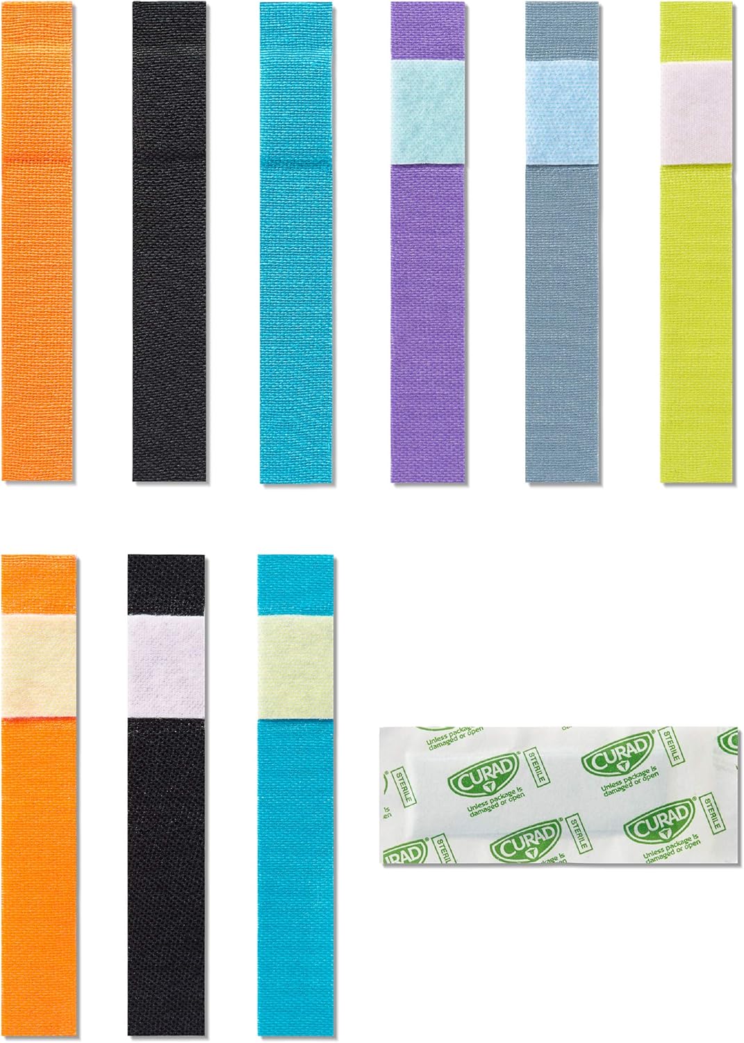 CURAD Performance Series Antibacterial Bandages, Extreme Hold Adhesive Technology, Extra Long Flexible Fabric Bandages for Cuts, Scrapes, & Burns, Assorted Colors, 0.75 x 4.75 inches, 20 Count - Image 7