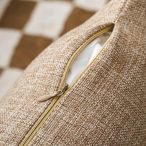 Miniatura 4 de Home Brilliant - Fundas de almohada de lino (2 unidades), (Natural linen), 18" x 18"