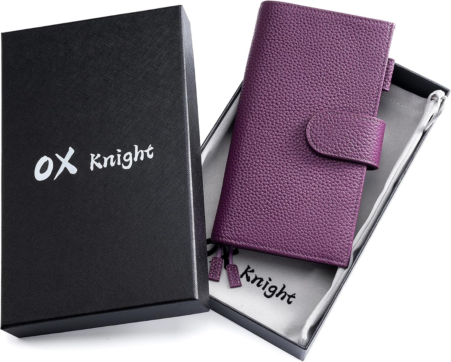 Genuine Leather Cover for Hobonichi Weeks/Weeks Mega with Pen Loop, Card Slots, Back Pocket, and Bookmarks (Purple)