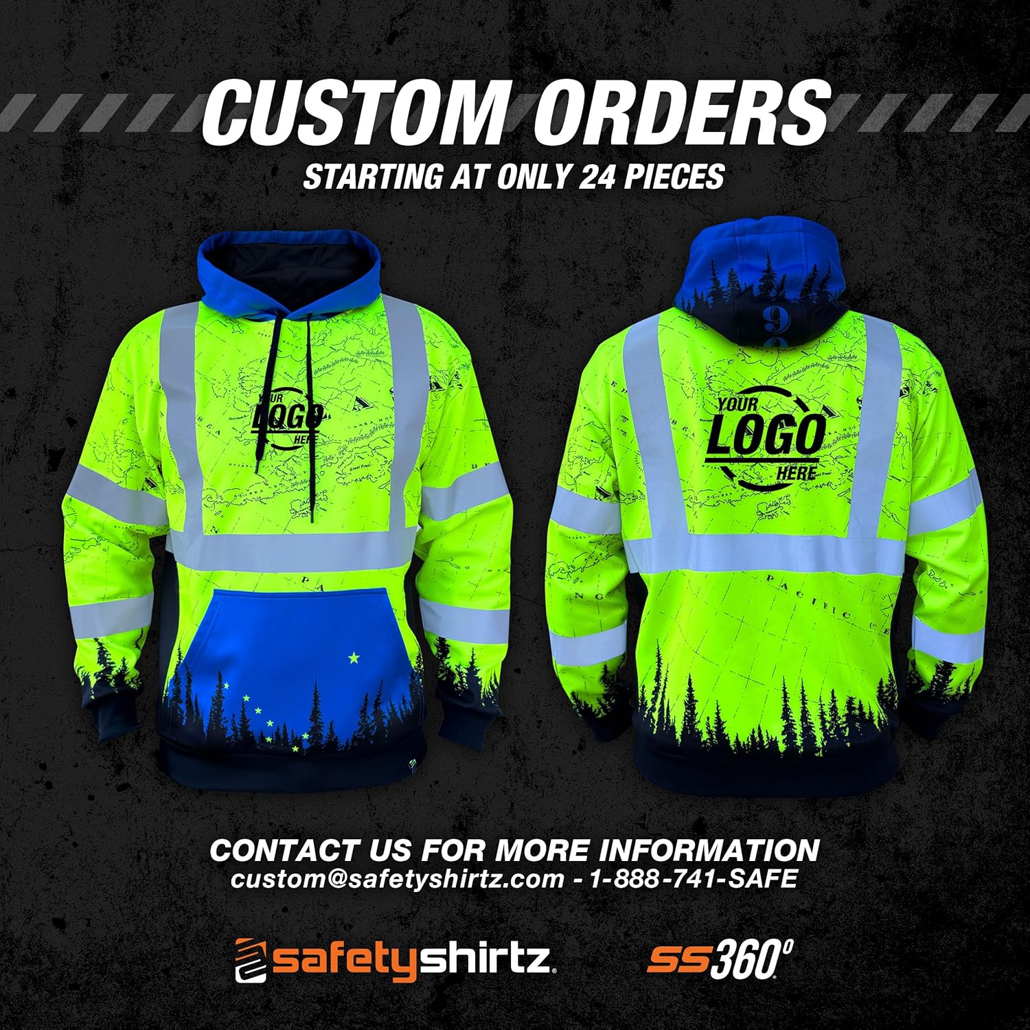 SafetyShirtz SS360 ANSI Class 3 Type R Graphic Hoods - Image 4