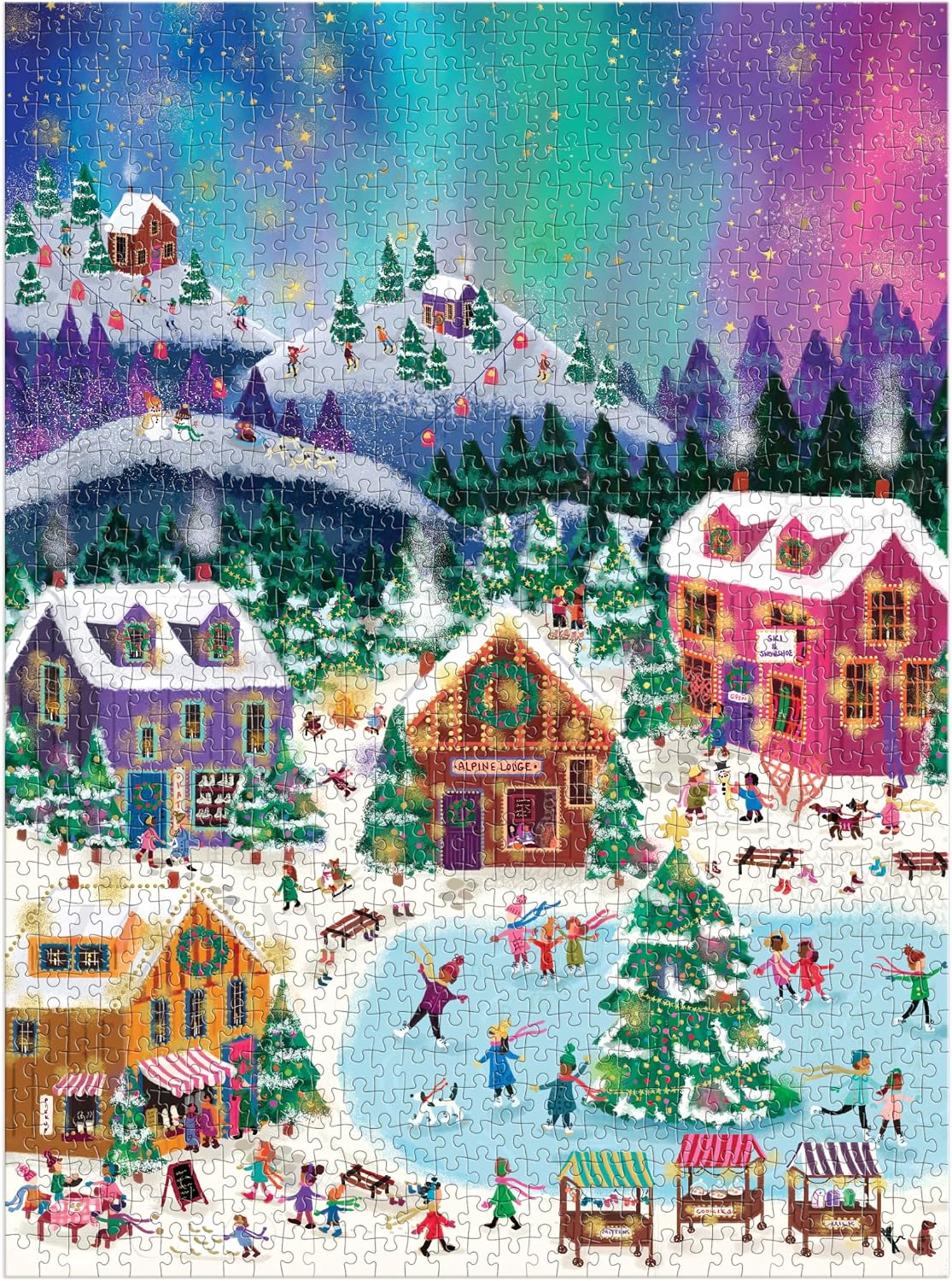 Galison - Northern Lights 1000 Piece Jigsaw Puzzle with Foil for Adults image 3