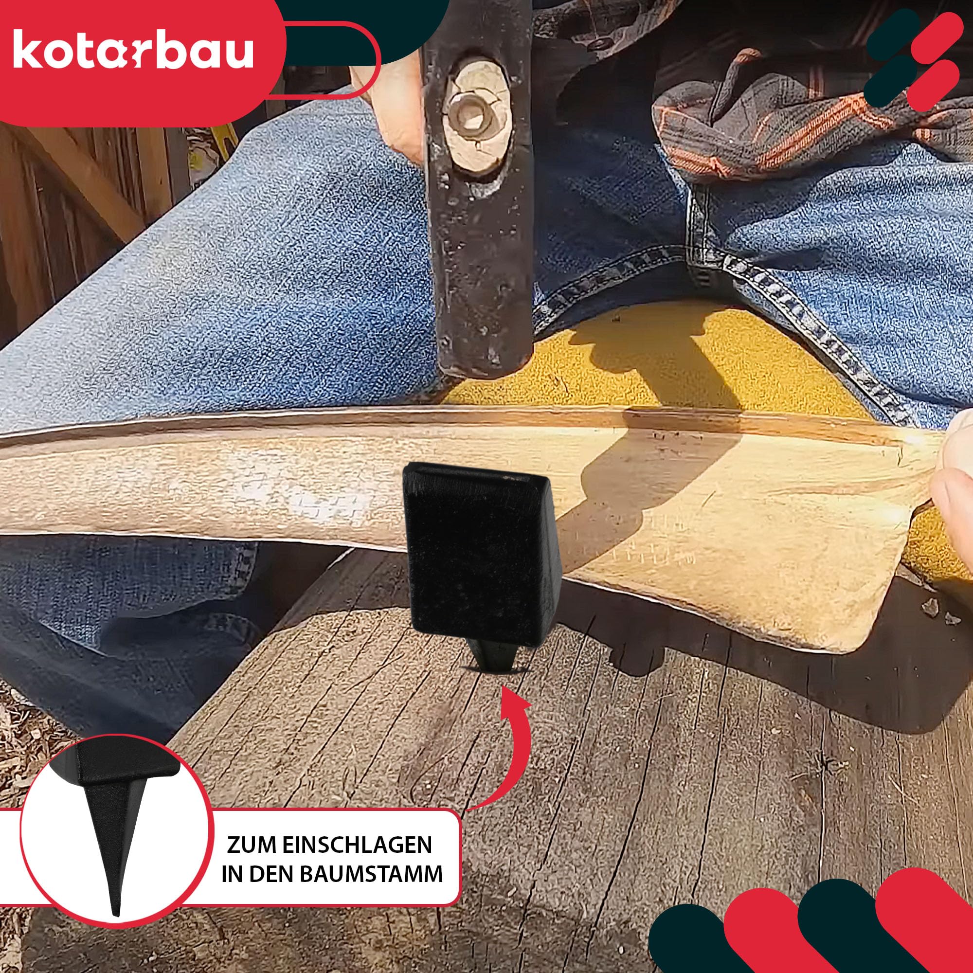 KOTARBAU Enclume Dengel, Pointue Forgée pour Le grenaillage des Lames de Faux Noir