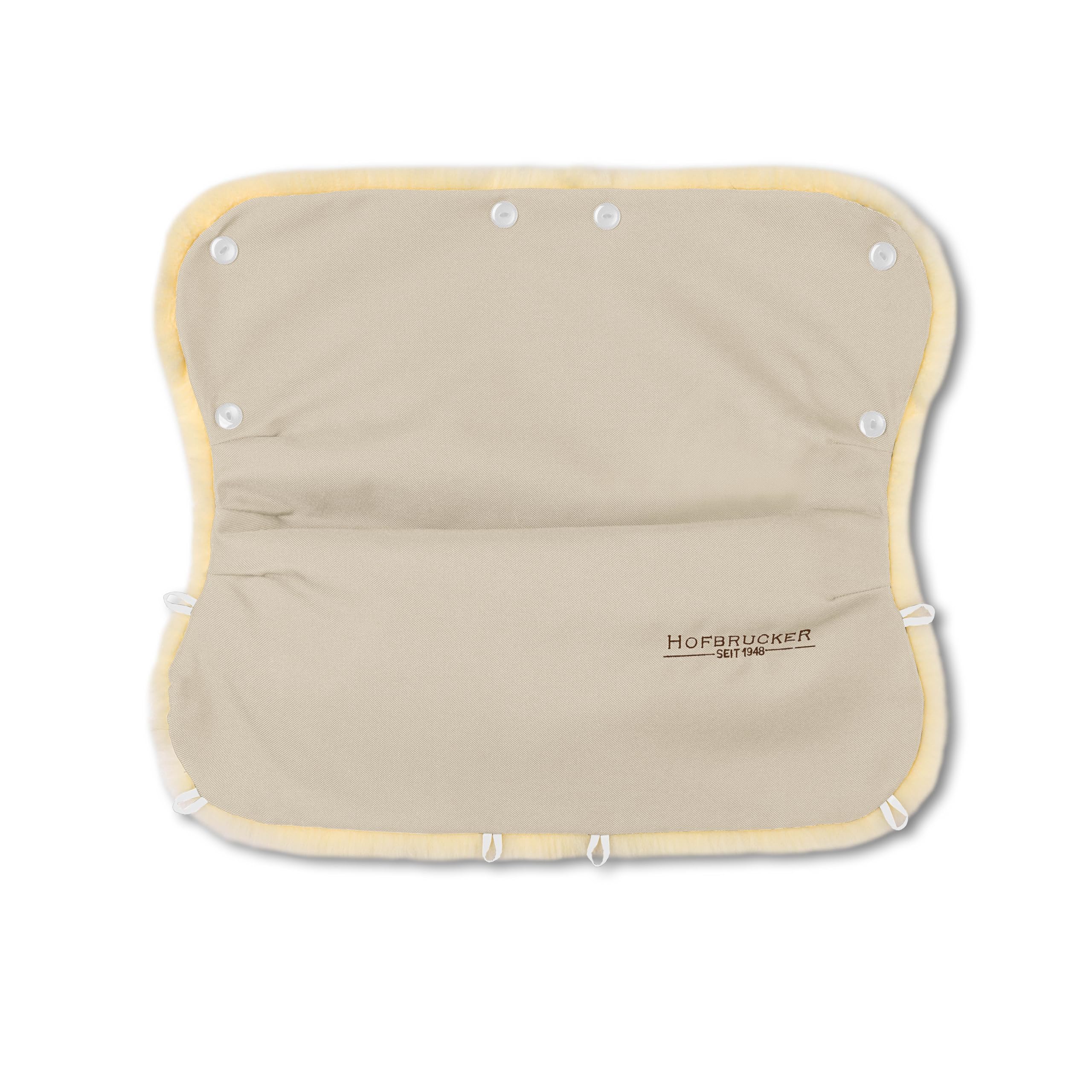 Hofbrucker seit 1948 Manoplas para el carrito (piel de cordero) Beige Única
