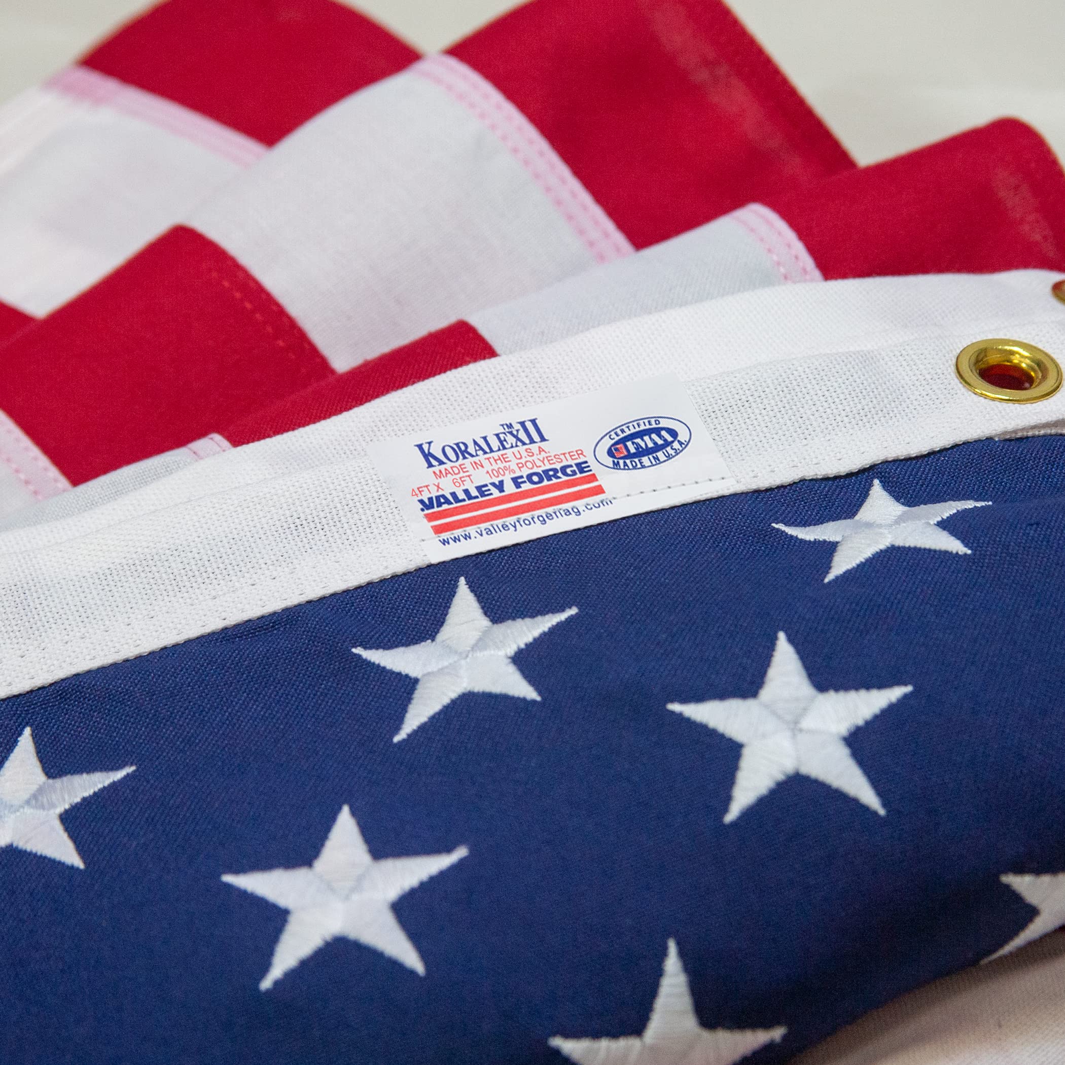 Amazon.co.jp: Valley Forge Flag アメリカ国旗 100%米国製 4フィート