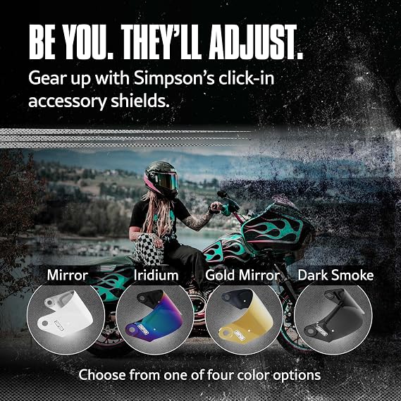 SIMPSON Mod Bandit Motorcycle Helmet Visor Face Shield