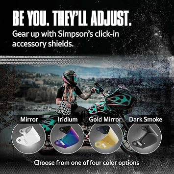 SIMPSON Mod Bandit Motorcycle Helmet Visor Face Shield