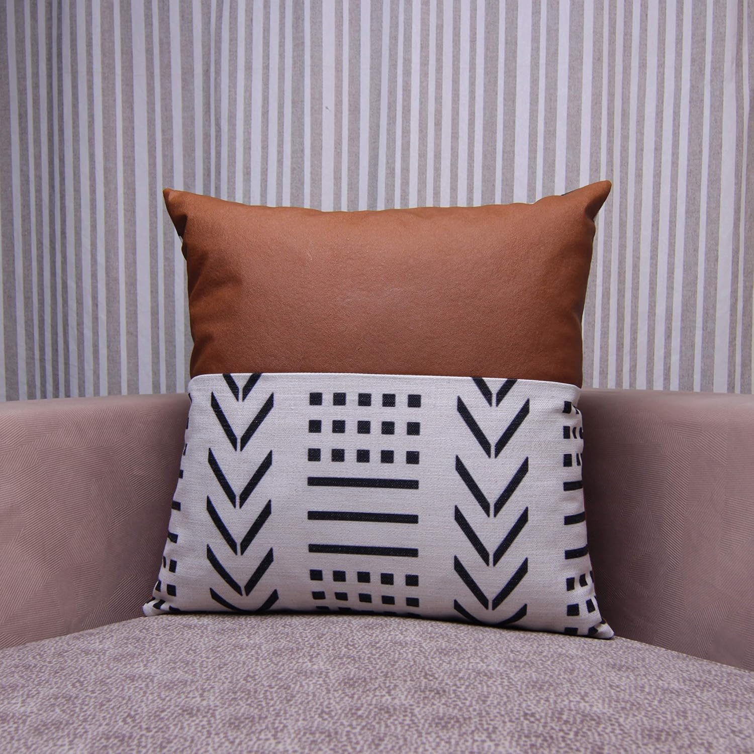EFOLKI Boho Throw Pillow Covers for Couch and Bed 18x18 Set of 6, Boho Decor,Fall Home Decor, Bedroom Living Room Farmhouse Boho Decor, Fall Decorations for Home (White Boho)
