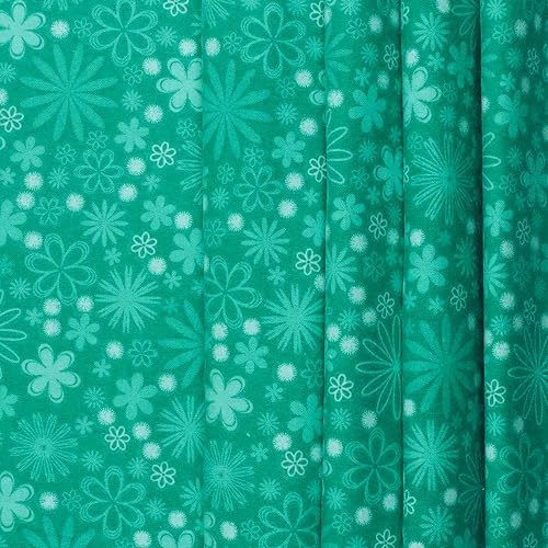 Miniatura 7 de Mook Fabrics Franela floral, corte azul camafeo por yarda