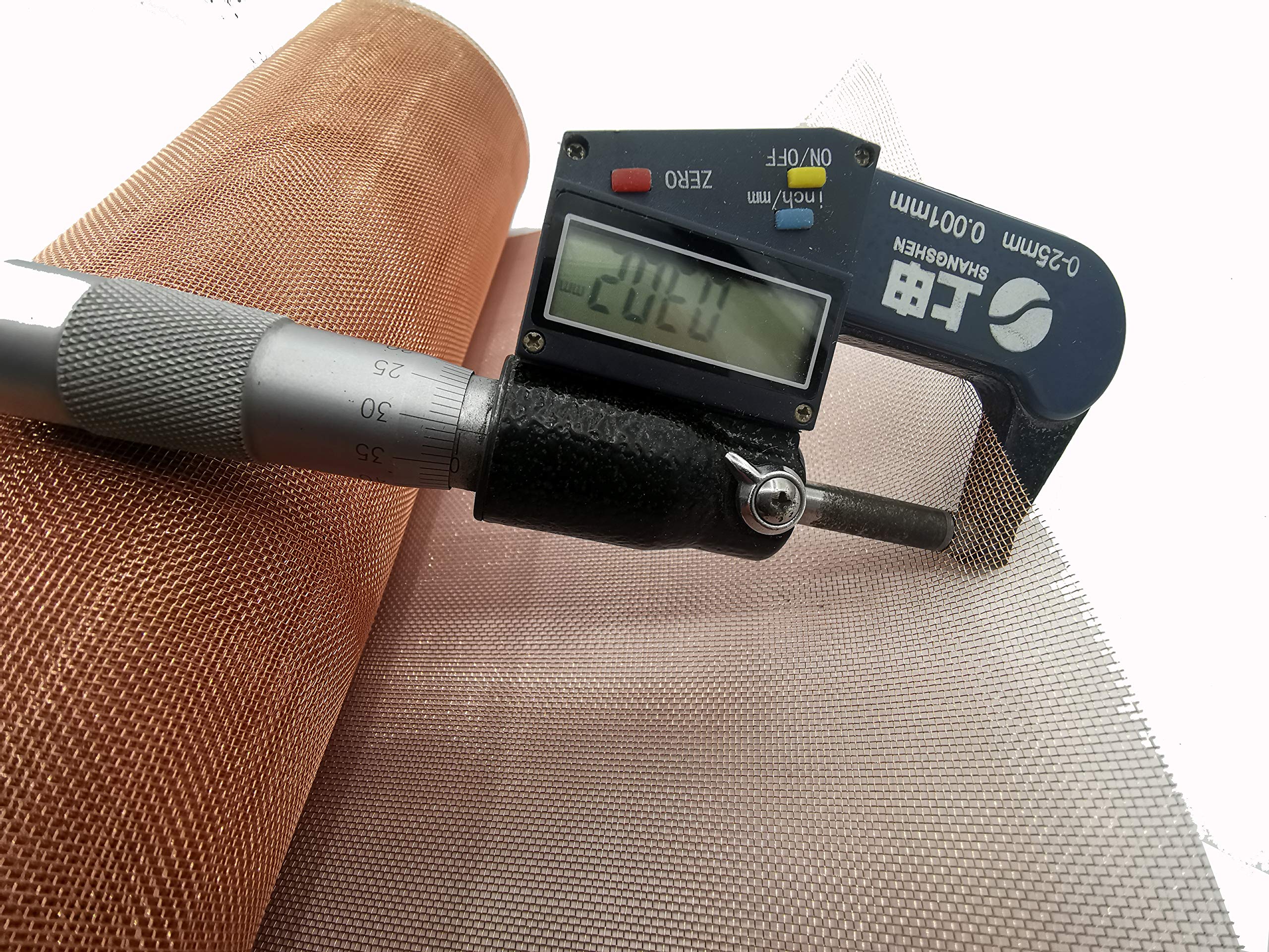 Faraday Cage Shielding Red Copper Wire Mesh 60 Mesh 500x1000mmx2 pcs