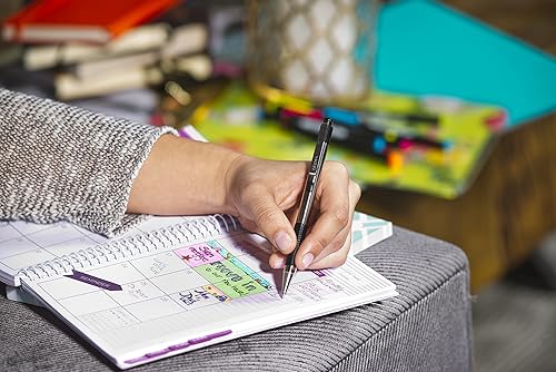 Miniatura 4 de Zebra Pen F-301 Bolígrafo retráctil barril de acero inoxidable punta fina 0028in tinta negra paquete de 12