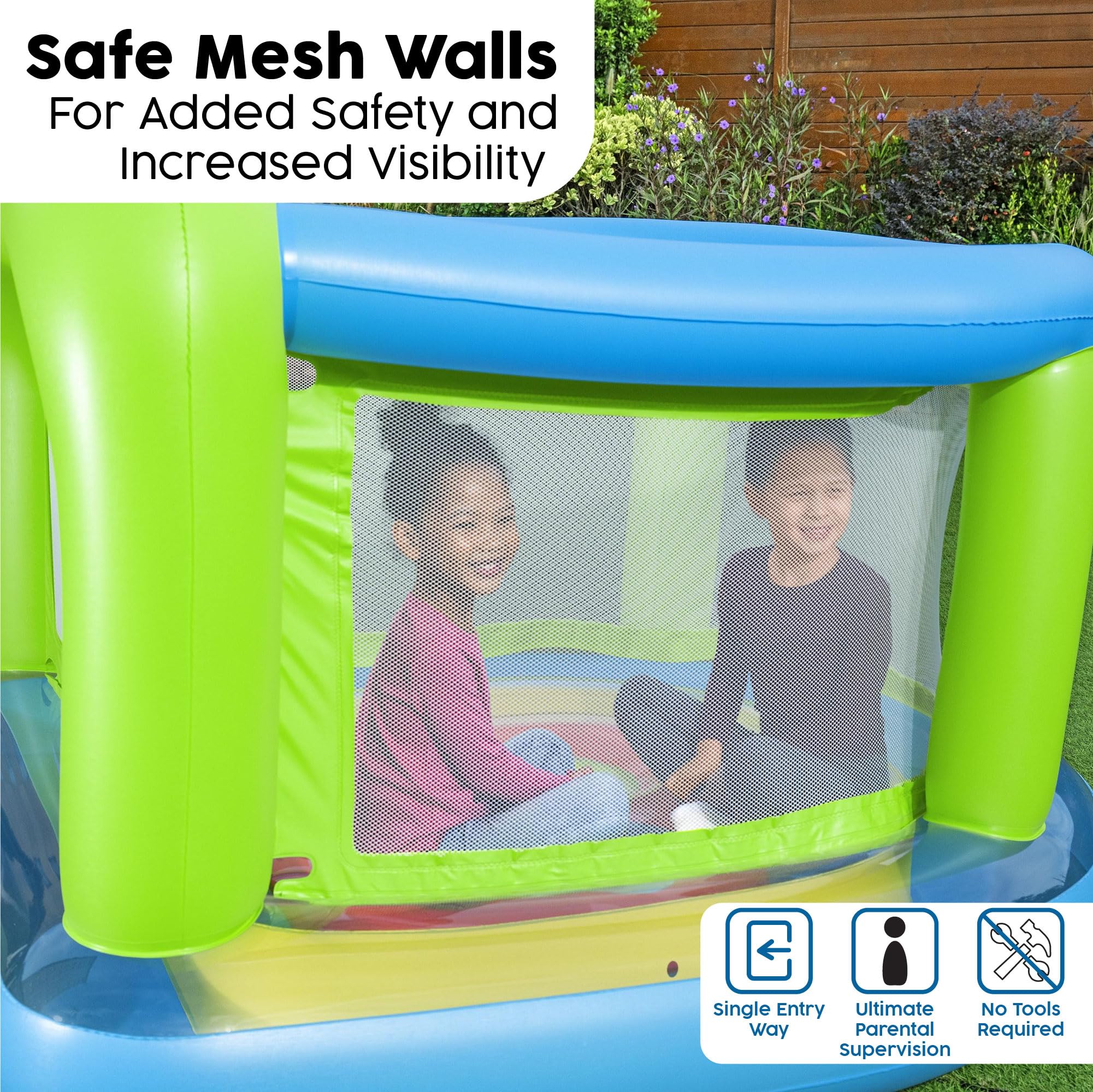 67" x 62" x 50"/1,70m x 1,58m x 1,27m Jump-O-Rama Bouncer