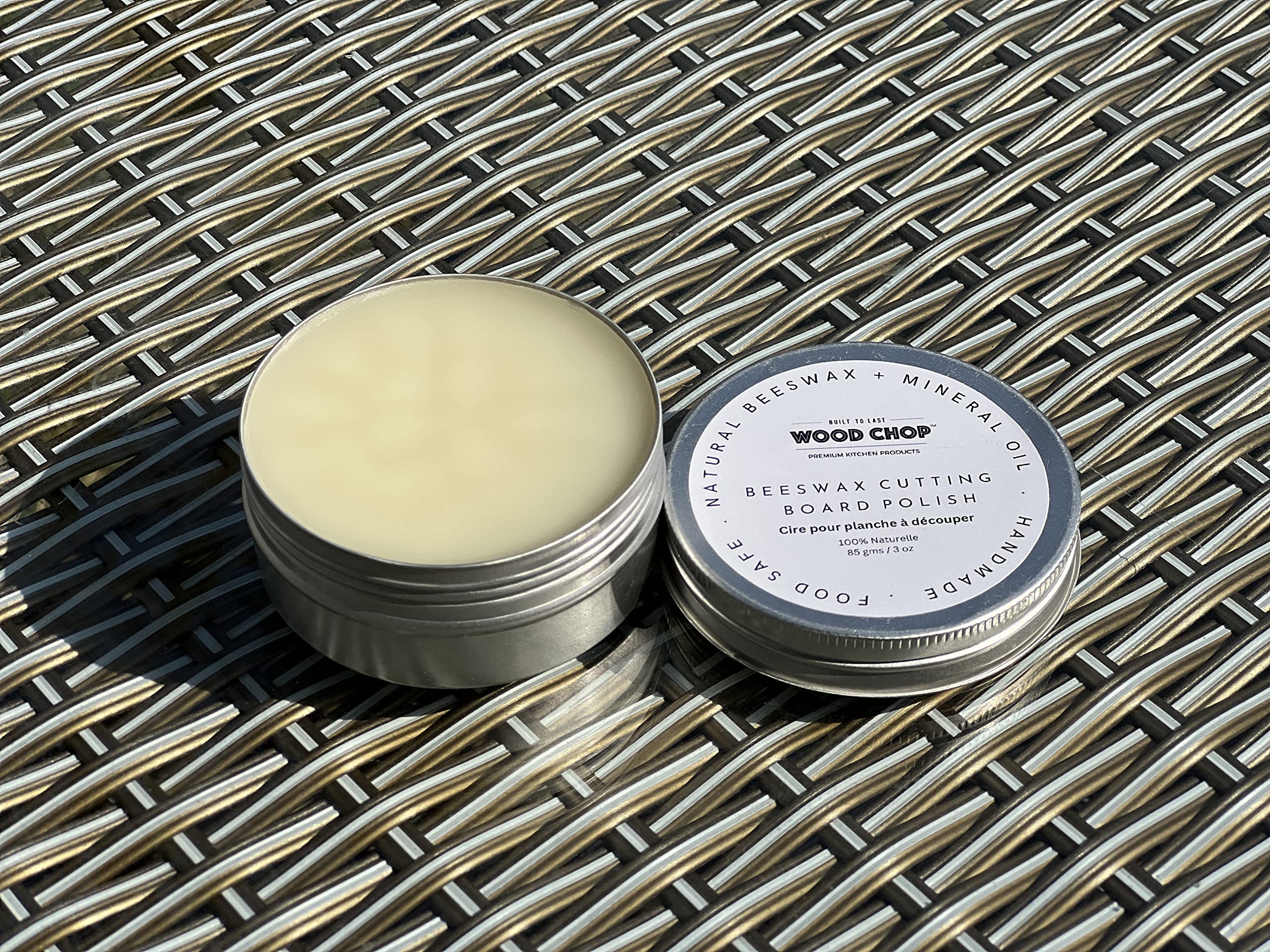 Wood Chop Wood Conditioner | 100% Natural Beeswax Blended with Mineral Oil | Food-Grade Finish for Wooden Cutting Boards, Cutlery & Furniture - 85 g 2