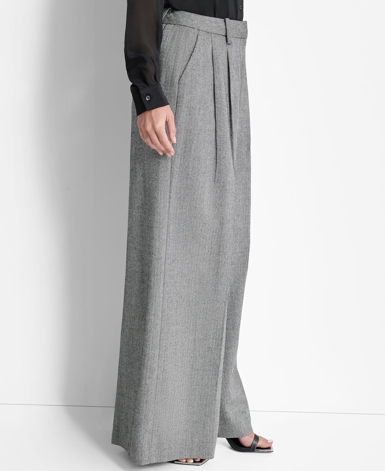 DKNY Women's Formal High Waisted Wide Leg Pant