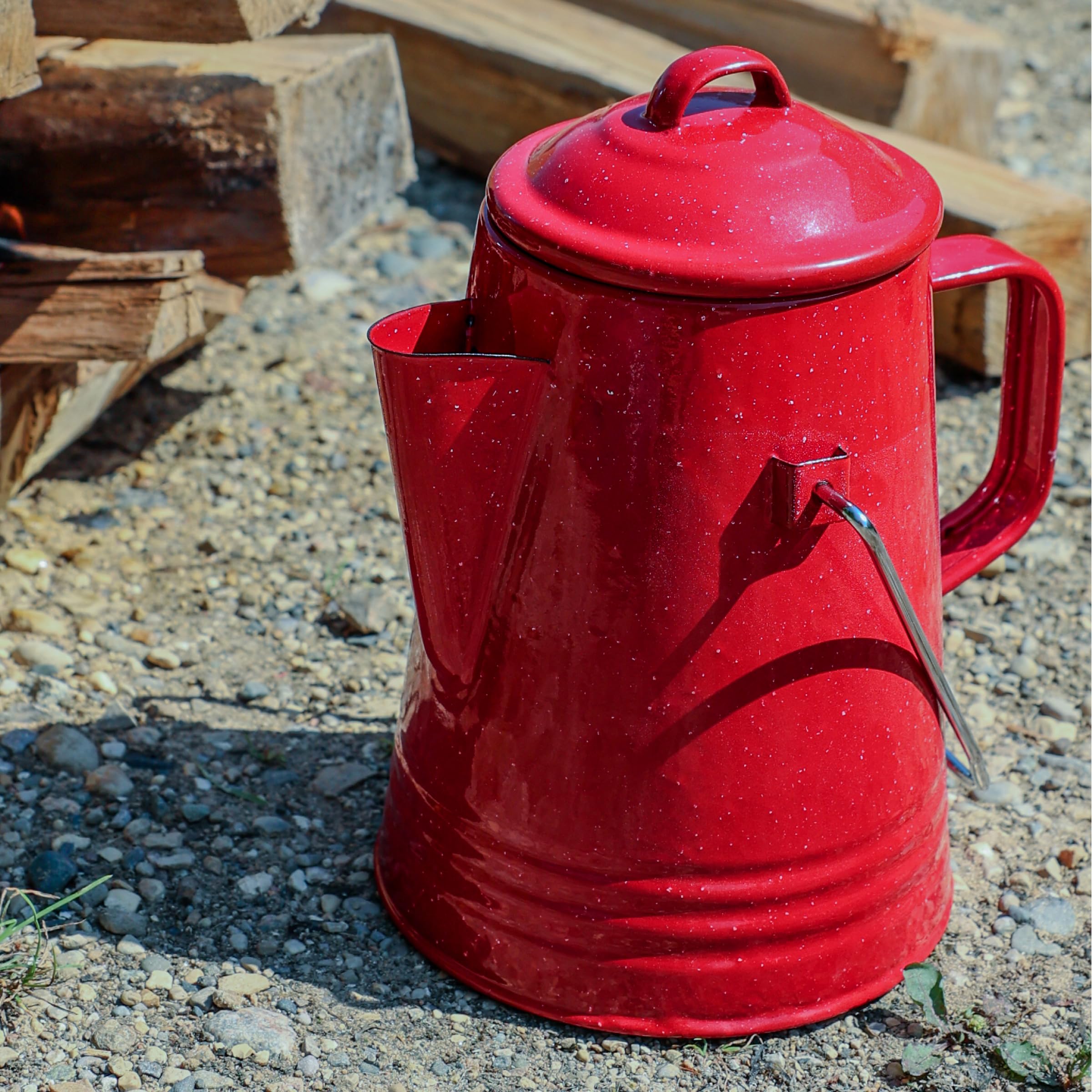 Amazon.com: Grip Coffee Percolator (Red) - Durable Glazed Enamel