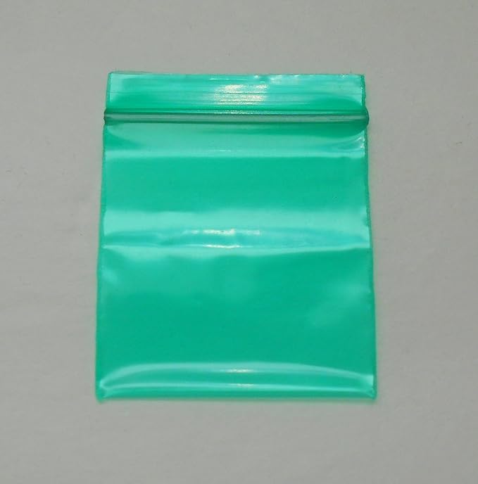 Mini Poly Bags (1.5"x1.5") Small Plastic Baggies, Thick 2mil, Colorful Rave Party