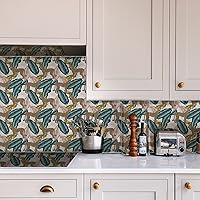 Vista 32 de Calcomanías de vinilo para azulejos de estilo bohemio para despegar y pegar, calcomanías autoadhesivas para azulejos de pared, calcomanías Acero