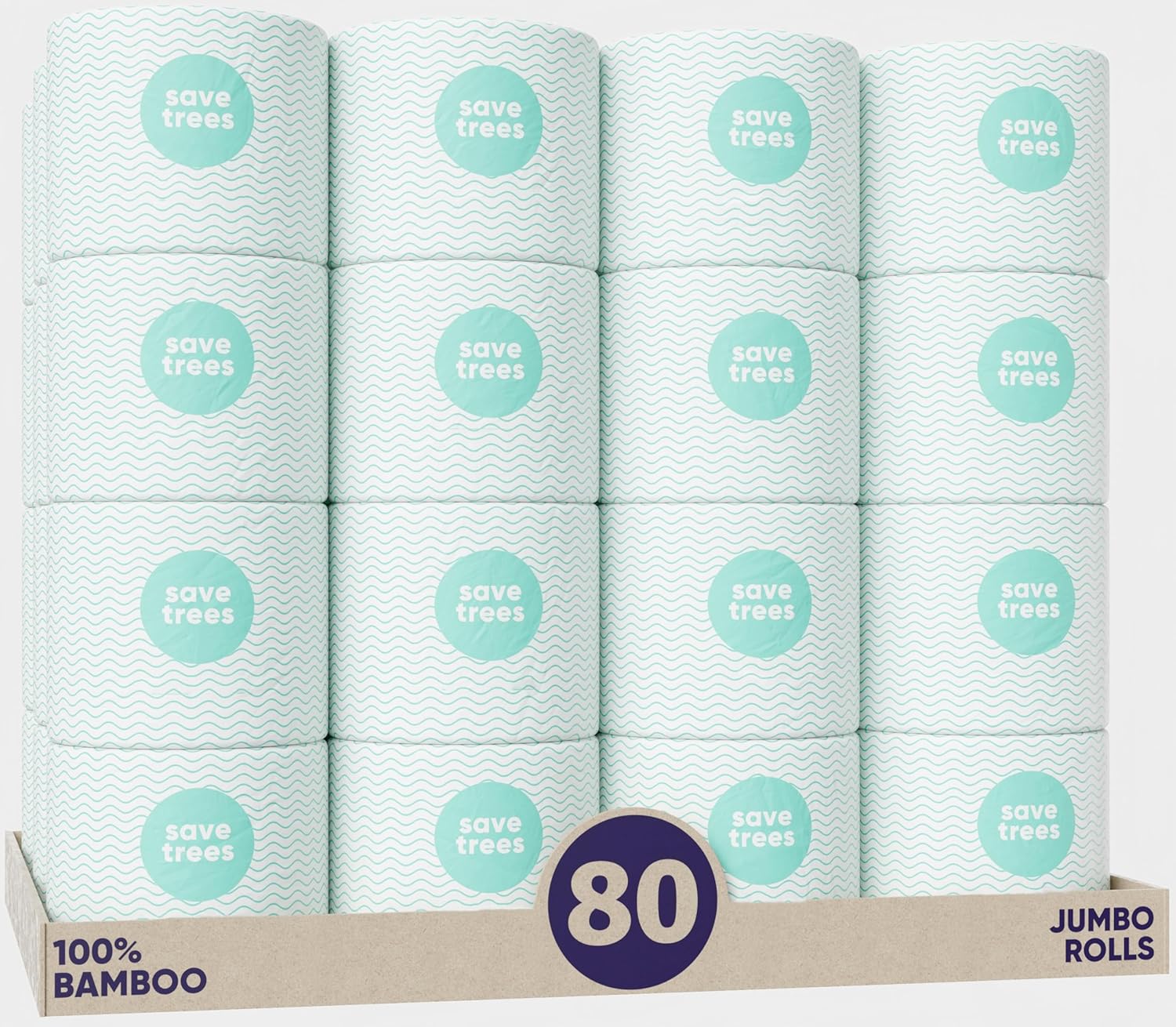Amazon.com: Save Trees Bamboo Toilet Paper -80 Rolls Of Septic Safe ...