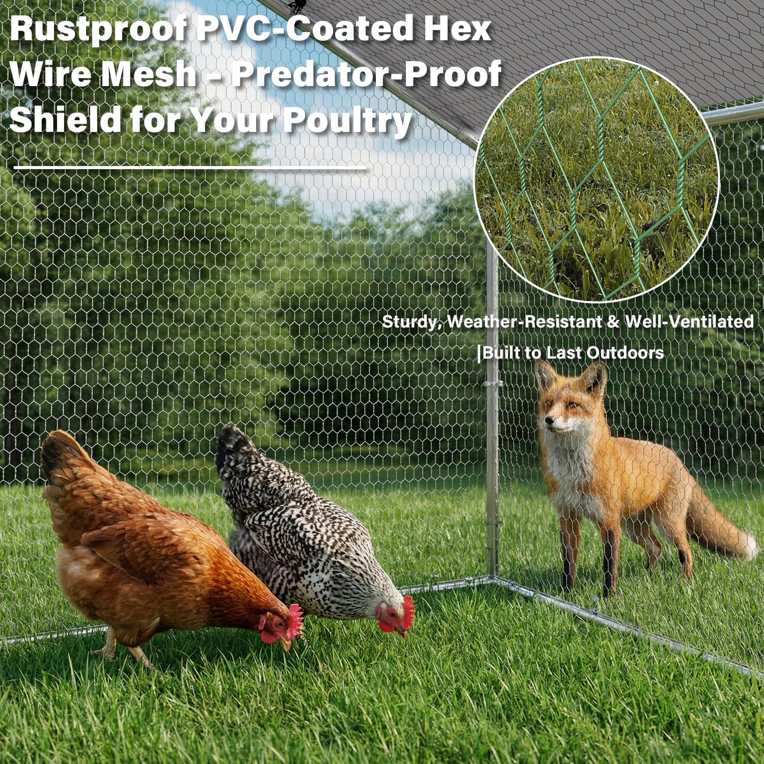 Amazon.com: LEMBERI Metal Large Chicken Coop, Spire Shape Walk-in