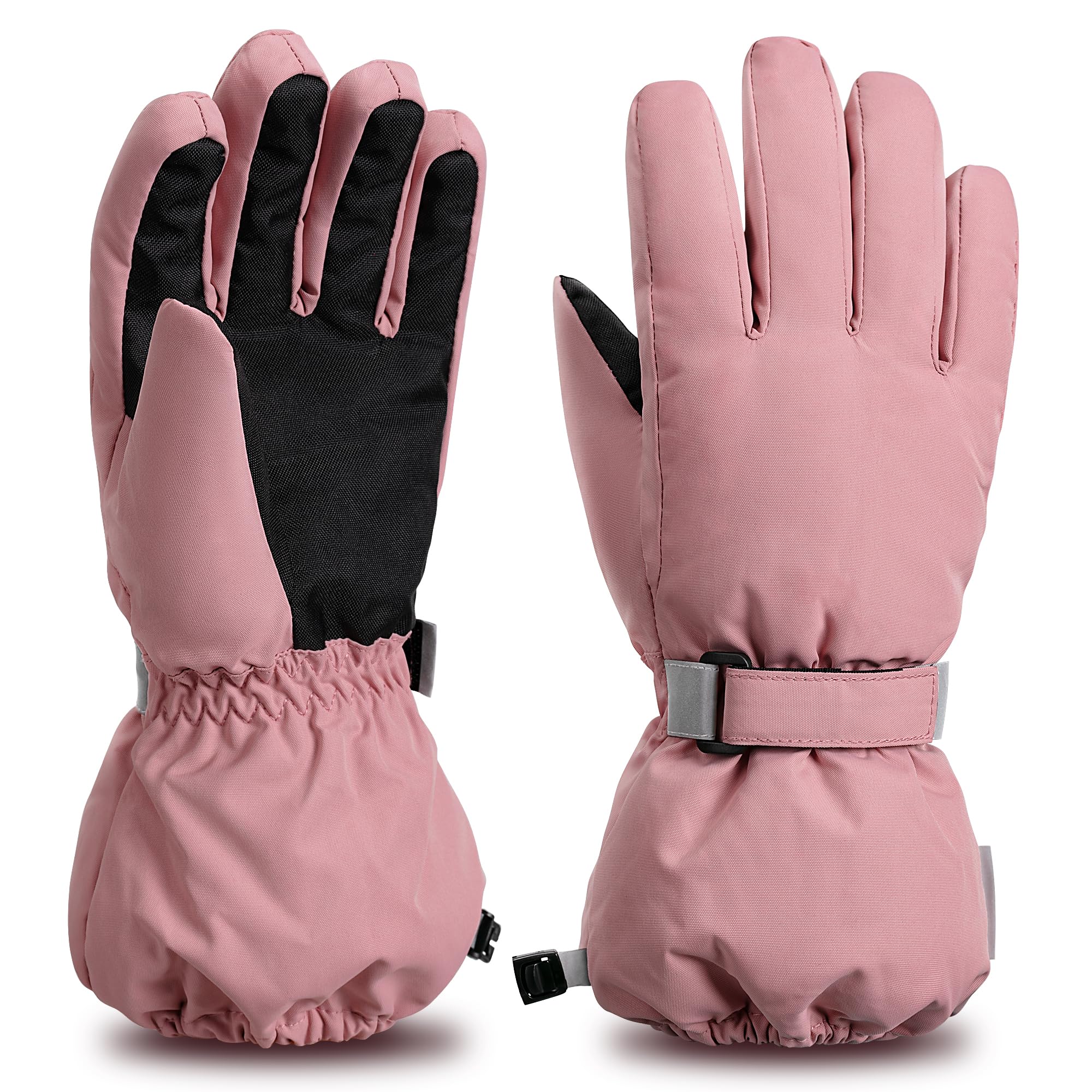 ThxToms Kids Winter Gloves, Waterproof Ski Snow Gloves for Boys and