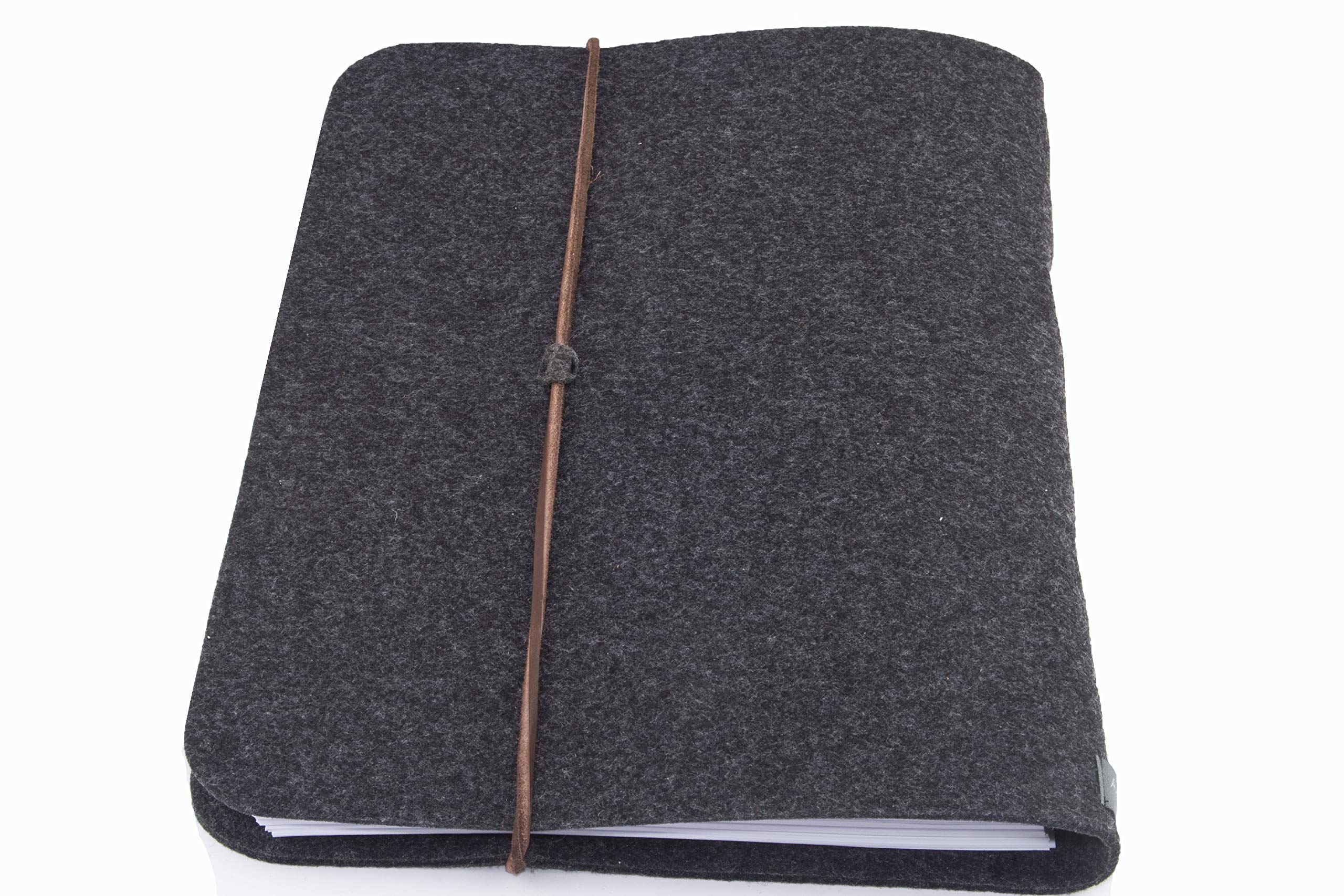 Ringbuch A4 Filz Dunkelgrau Ringordner PERSONALISIERT Name Kalender Leder Geschenk
