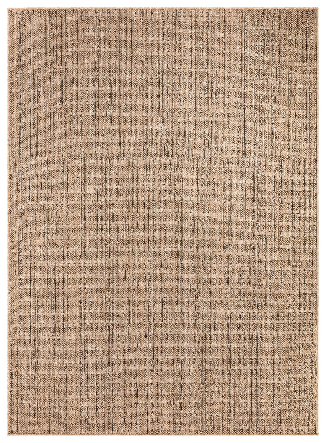 TT Home In-& Outdoorteppich Wetterfest Garten Terrasse Esszimmer Unifarben Moderner Boho Style Abstrakte Optik, Farbe:Beige, Größe:160x220 cm