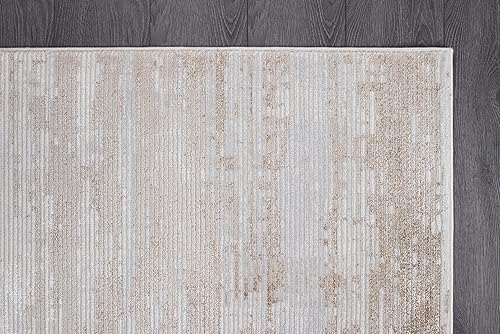 Miniatura 4 de CAMILSON Alfombras modernas de lujo para sala de estar, alfombra abstracta vintage de 5 x 7 pies, suave, resistente a las manchas, fácil limpieza,