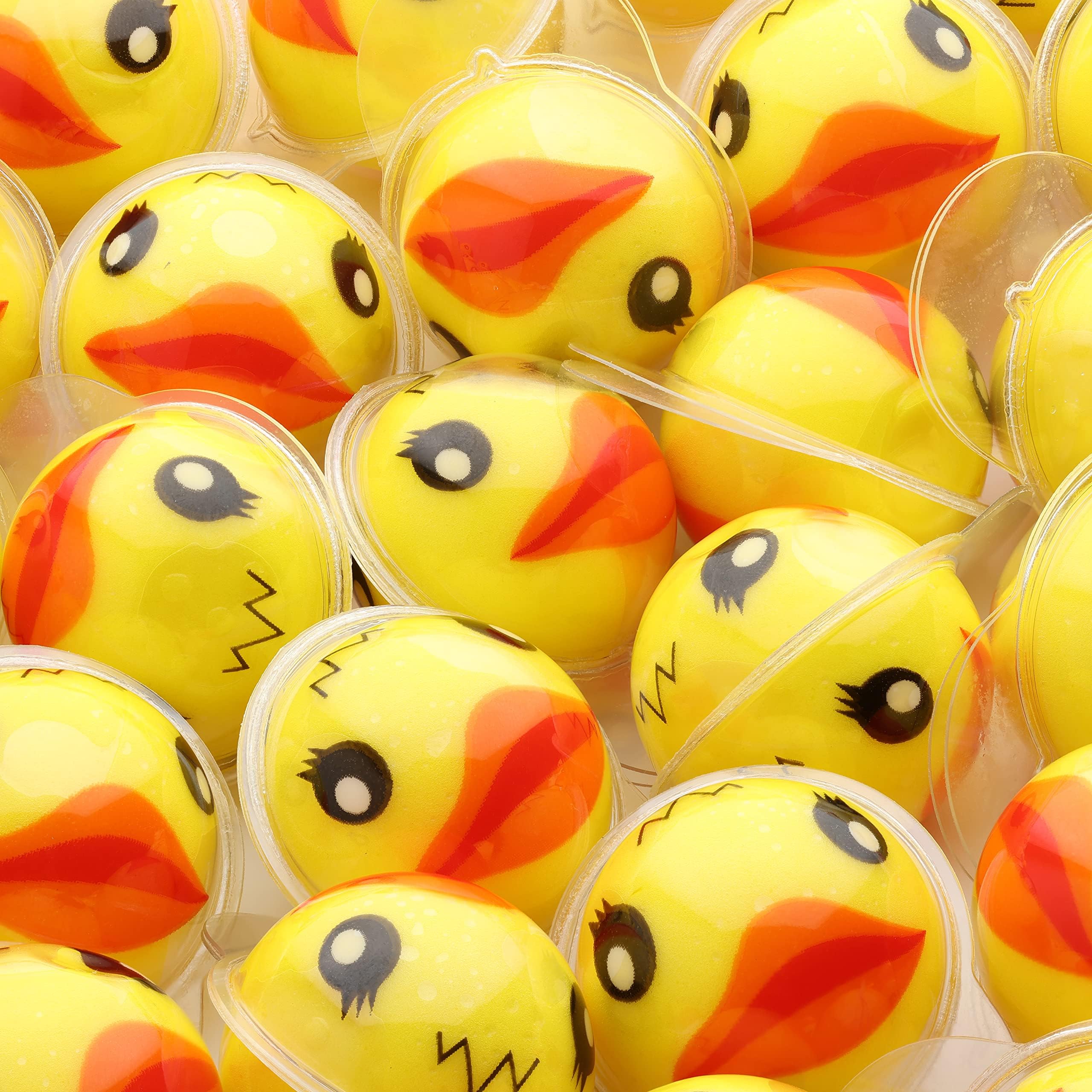 Gummy Candy - Large Jelly Filled Gummies - Lucky Duck Candy Gummy - 10 Pcs Individually Wrapped Candy Gummies - 1.18" Big Gummy Candies - Easter Egg Candy