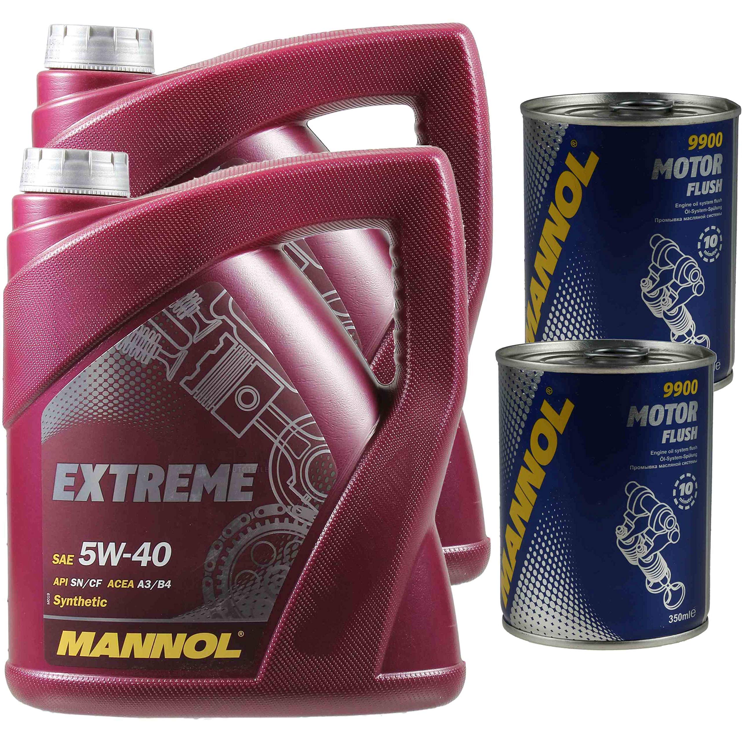 20L MANNOL Motoröl EXTREME 5W-40 Inkl. 4x Reiniger Motor Flush Professional 9009