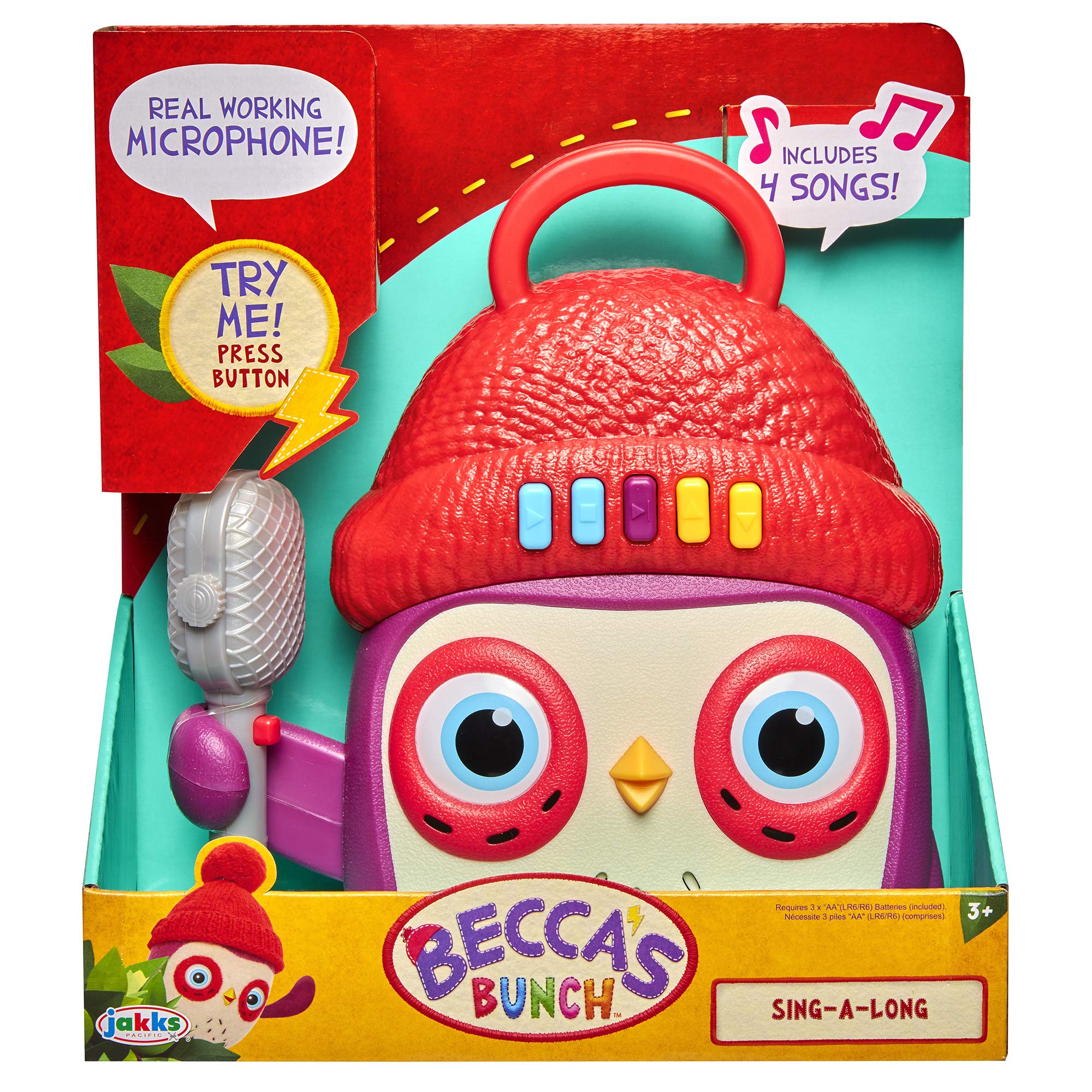 Owl Kids - Máquina de karaoke con micrófono, juguetes preescolares, jugador, parada, botones de volumen 6